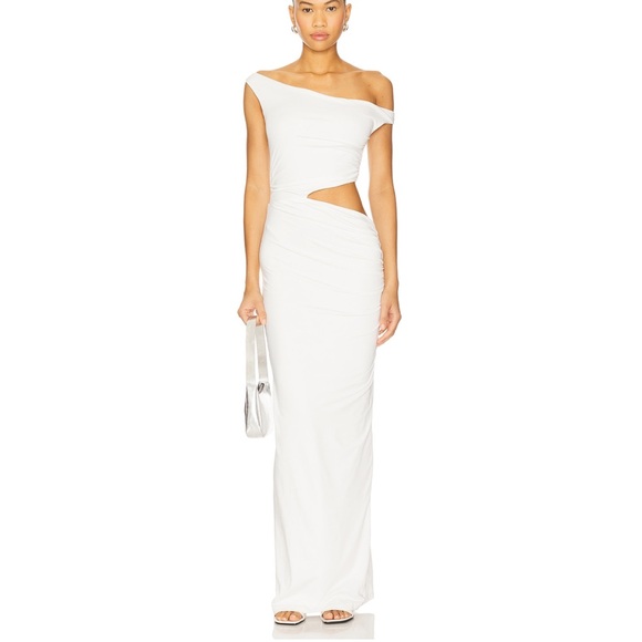 Superdown One Shoulder White Maxi Dress - Picture 1 of 4